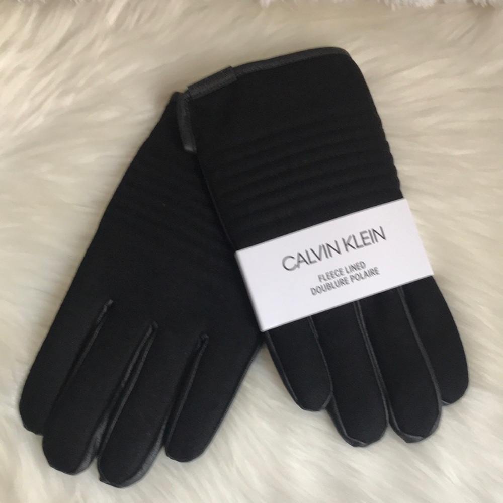 Calvin Klein Men's Melton Faux-Leather/Wool XL